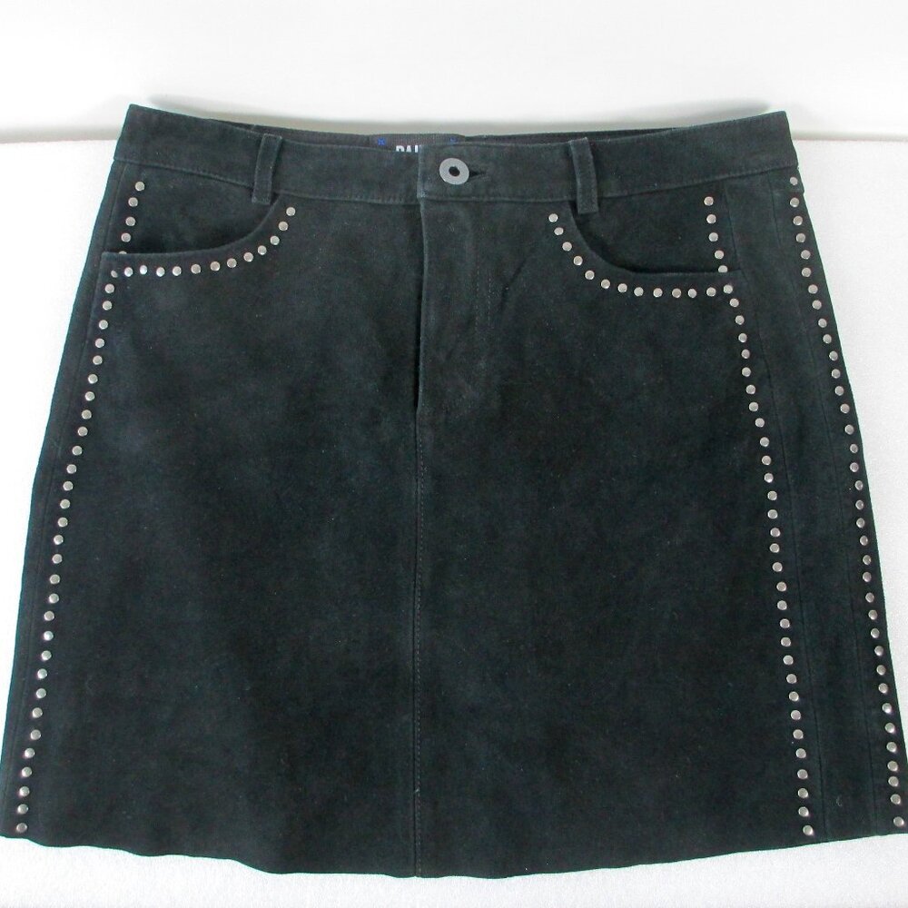 PAIGE "RYDER" STUDDED SUEDE MINI SKIRT